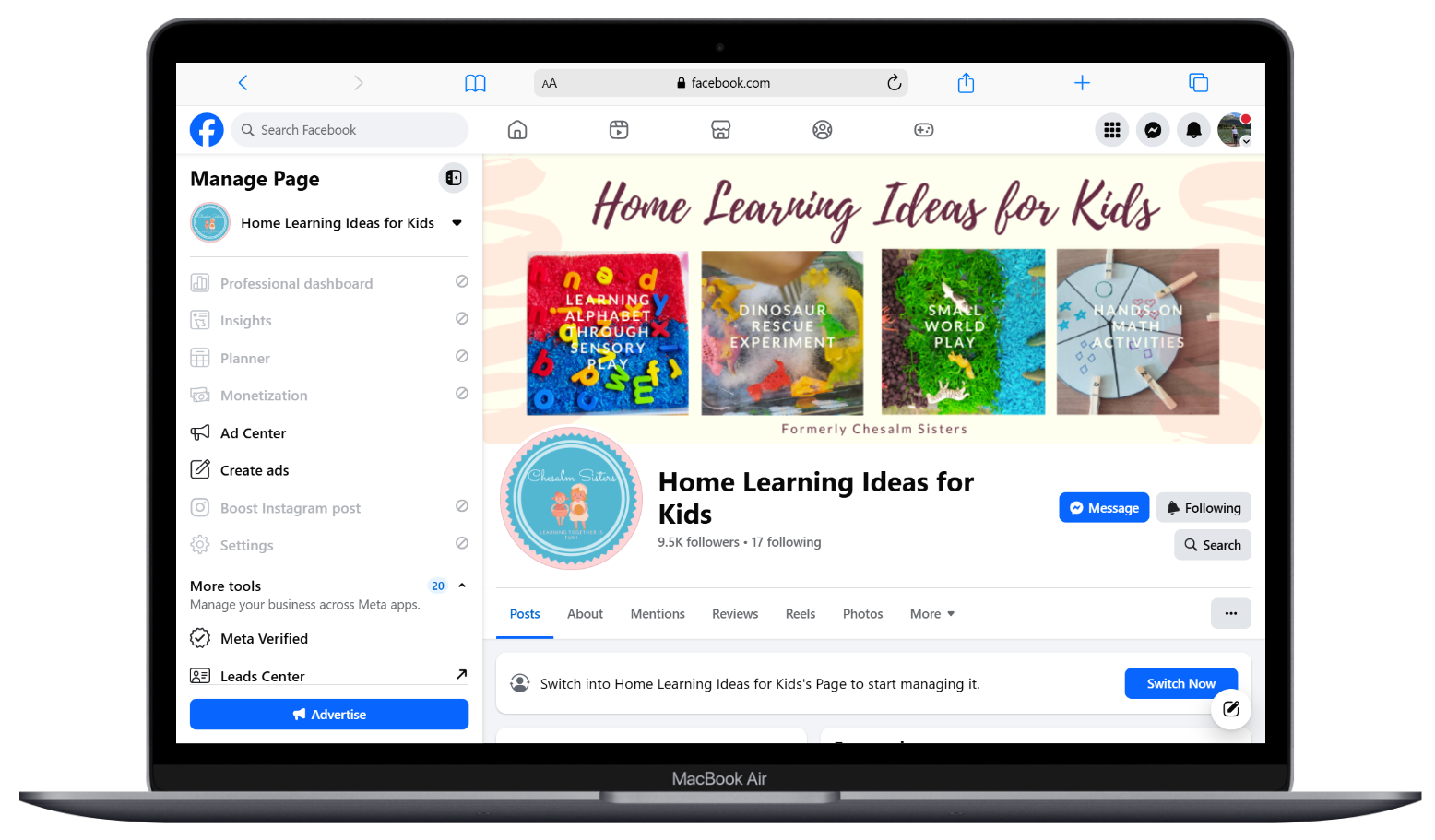 Home Learning Ideas Facebook Page